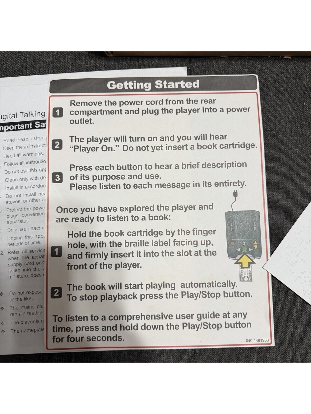 Digital Talking Book Player w Power Cord And The Inquisitor - Picture 3 of 5